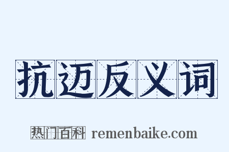 抗迈反义词是什么意思的图片